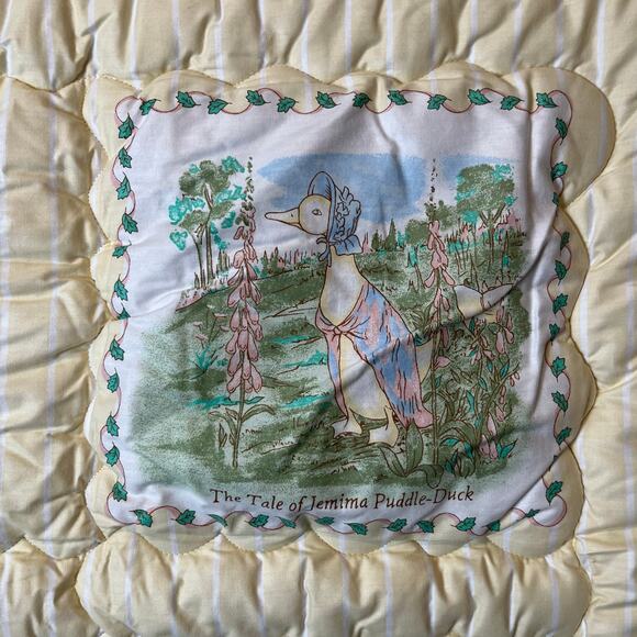 Vintage Peter Rabbit Jemima Puddle Duck Tom Kitten Quilt Blanket Quiltex Beatrix - Picture 8 of 13